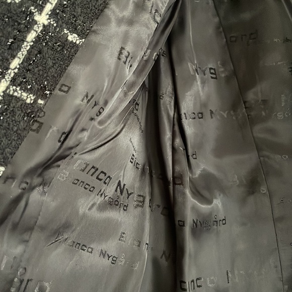 Bianca Nygard Tweed Blazer Black and White Size 6 Small - Picture 9 of 13